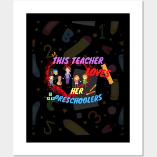 This Teacher Loves Her Preschoolers Posters and Art